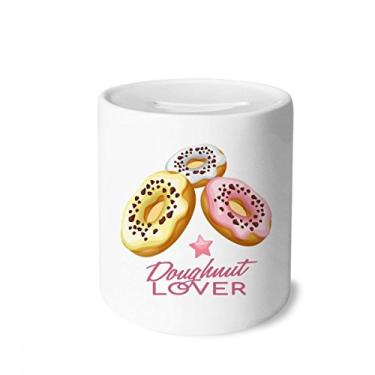Imagem de DIYthinker Doughnut Caixa de cerâmica para guardar dinheiro com sobremesa ocidental