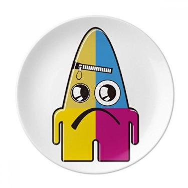 Imagem de Prato de monstro colorido Universo e alienígena de porcelana decorativa Salver louças de jantar