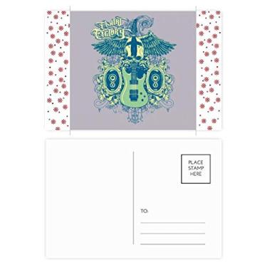 Imagem de Cartão postal de Natal com estampa de instrumentos musicais de jazz, Natal, celebração, cartão postal de bênção