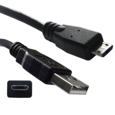Imagem de Cabo Micro USB para USB - 90cm - Preto - para Celulares, Tablets, Câmeras
