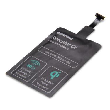 Imagem de Receptor de Carregador sem fio - Padrão Qi - Micro USB - Comtac 9353