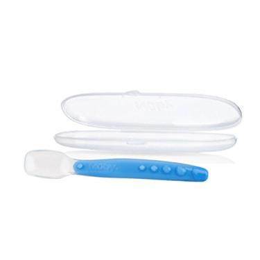 Imagem de Nuby Colher De Silicone Com Estojo Nûby Azul