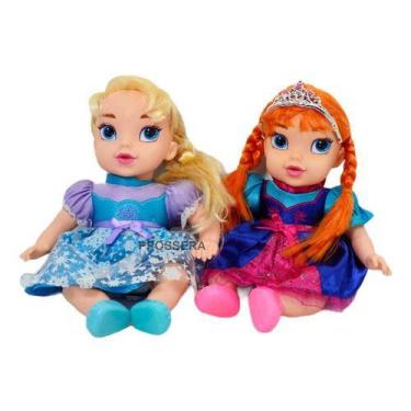 Kit 02 Bonecas Frozen Disney Musical Baby Anna E Elsa Lindas em