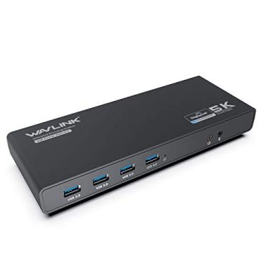 Imagem de WAVLINK Universal Dual Monitor USB C Docking Station - 5K/4K@60Hz with 65W Host Charging for Thunderbolt 4/3, USB-C Windows/Mac/Chrome - 2 HDMI, 2 DP, 6 USB 3.0, 1Gbps Ethernet