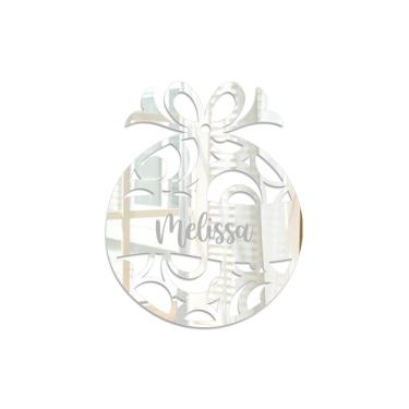 Imagem de Bola De Natal Personalizada Espelhada 9cmx10cm - Cria Arte Laser