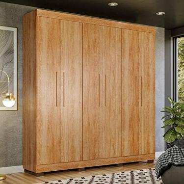 Imagem de Guarda Roupa 6 Portas 4 Gavetas Flórida Tigus Amadeirado