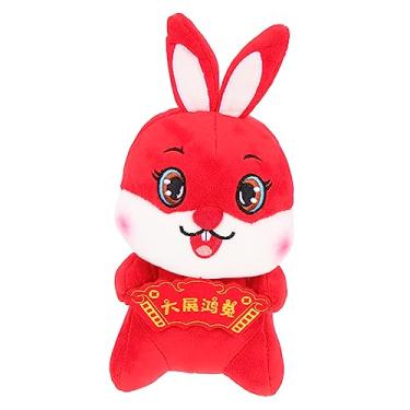 Imagem de Hohopeti Ano do mascote Coelho brinquedo de pelúcia coelho brinquedo brinquedos animal boneca de coelho de estilo chinês brinquedo de coelho de pelúcia bebê Presente veludo de cristal