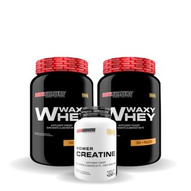 Imagem de Kit 2x Waxy Whey 2kg + Power Creatina 100g - Bodybuilders (Paçoca)