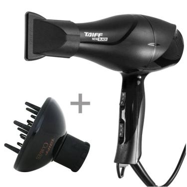 Imagem de Kit Taiff - Secador Profissional Black Ion 2000W 220V + Difusor De Ar Curves
