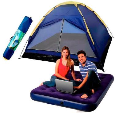 Imagem de Barraca para Camping 4 Pessoas IMPORTWAY com Colchão Inflável Casal