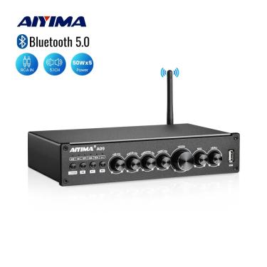 Imagem de AIYIMA-A09 TPA3116 Amplificador de Potência  Subwoofer Bluetooth 5.0  Amplificador Surround 5.1
