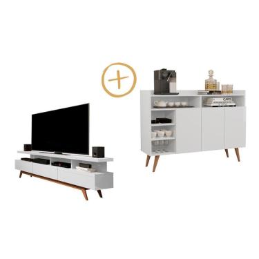 Imagem de Buffet Celta + Rack Vivare Wood 1.8 Giga Móveis