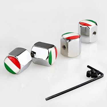 Imagem de HIBEYO Tampa da haste da válvula de alumínio premium com anel de borracha Tampa de poeira do aro da roda do pneu serve para carros, caminhões, motos, motocicletas, bicicletas, válvula antirroubo para