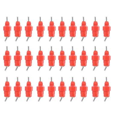 Imagem de Bebedor Automático Durável Da Galinha De 30 Pces, Waterer De Aço Inoxidável Das Aves Domésticas Com Tipo Bocal Da Válvula