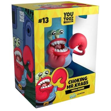 Imagem de Youtooz Choking Mr Krabs Figura de Vinil, 3.6" Colecionável Oficial do Bob Esponja - Coleção Spongebob Squarepants
