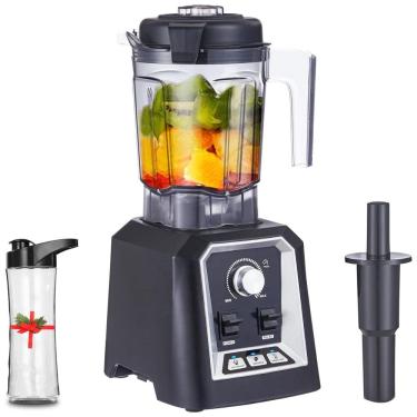 Imagem de Liquidificador Profissional 2L com Garrafa Portátil de 600mL, 110V 2200W, Biolomix, Preto