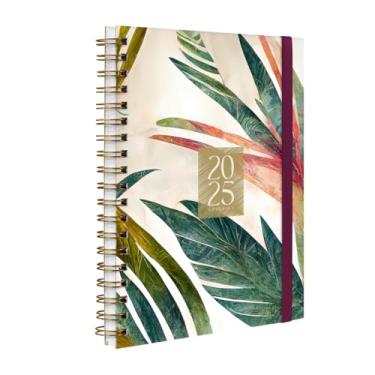 Imagem de Agenda Planner Semanal 2025 Plus Botanics Palm Leaves Marsala