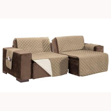 Imagem de Protetor De Sofá Assento 1,80m Retrátil 100% Poliéster Cor:palhacáqui