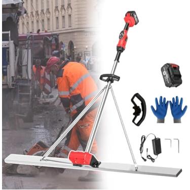 Imagem de Mesa de concreto sem fio, régua vibratória recarregável, lâmina de 150 cm de comprimento, com carcaça de liga de alumínio, para trabalhadores de construção de estradas e mestres de decoração