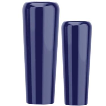 Imagem de Jogo Vasos Vietnamita 80cm E 65cm Fibra De Vidro Auto Brilho (Azul Noturno)