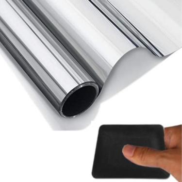Imagem de Pelicula controle solar insulfilm espelhado prata g5 75cmx4metros + es