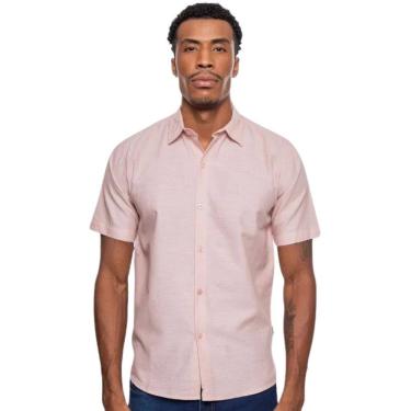 Imagem de Camisa Masculina Fatal Linho Manga Curta Rosê 29763