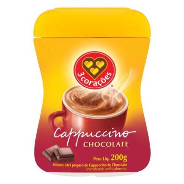 Imagem de Cappuccino 3 Corações Chocolate Pote 200g