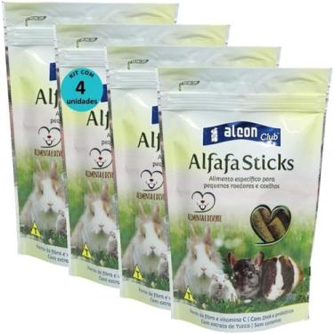 Imagem de Alcon club alfafa sticks 70g kit com 4 para roedores hamster chinchila