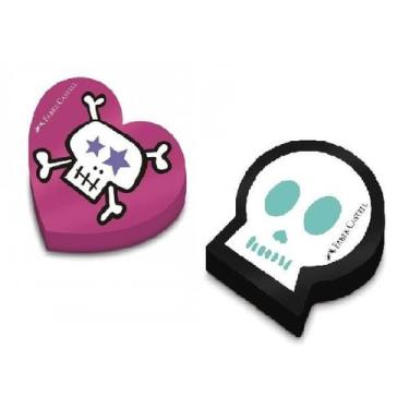 Imagem de Borracha faber-castell caveirinhas, Rosa