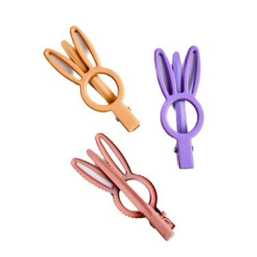 Imagem de Kit Com 3 Presilhas Para Cabelo Formato Coelho - Dafu