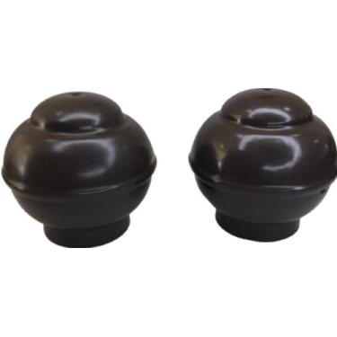 Imagem de Par de Ponteira Bola para Varão de Cortina 19mm - PRETO - ART DECORAR