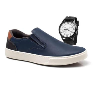 Imagem de Sapatenis masculino tenis slip on casual palmilha gel confortavel + RE