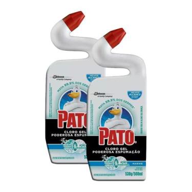 Imagem de Kit 2 Desinfetante Pato Uso Geral Cloro Gel Marine 500ml