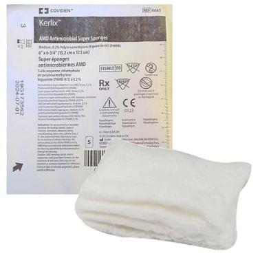 Imagem de Gaze com PHMB Kerlix AMD Antimicrobial 5.2X17.1cm - 5 unidades - Kenda