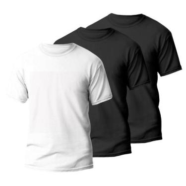 Imagem de Kit 3 Camisetas Masculina Básica 100% Algodão Malha Premium - Lauhe Of