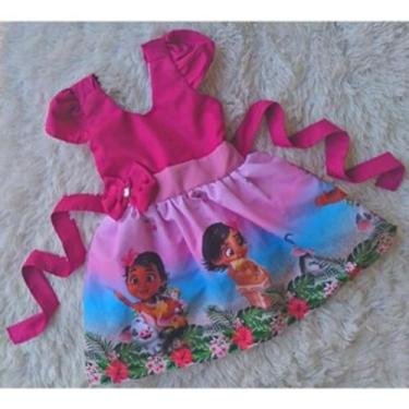 Imagem de Vestido Infantil Tematico Simples Moana Baby Rosa - AUREA, M
