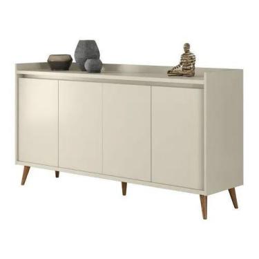 Imagem de Buffet delux delta classico 4 portas off white - Village Móveis