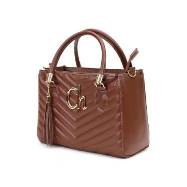 Imagem de Bolsa Transversal Bordada Cherry Envio Imediato - Cherry Bolsas, Marro