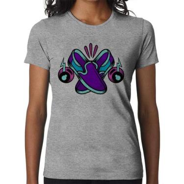 Imagem de Baby Look Walk The Talk - Foca na Moda, Cinza, GGG