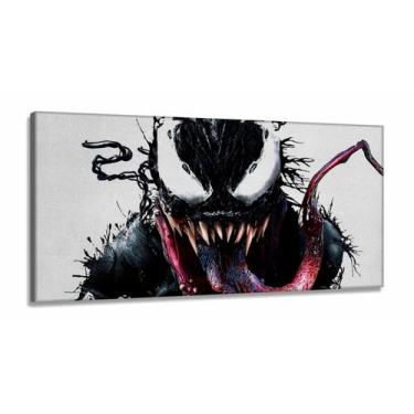 Imagem de Quadro Decorativo Venom Marvel em Tecido Canvas 130x60 - Wall Frame