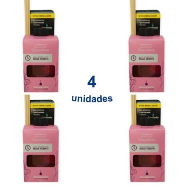 Imagem de Kit 4 Aromatizador de Ambiente Orquídeas 280ml Difusor Vareta Senalând