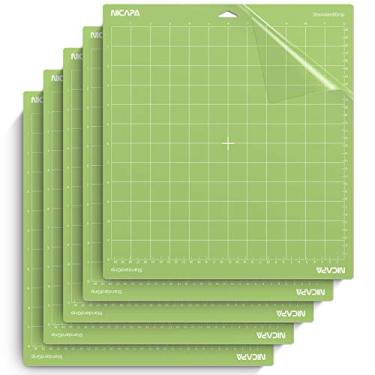 Imagem de Nicapa Tapete de corte padrão para Cricut Maker 3/Maker/Explore 3/Air 2/Air/One (30,5 x 30,5 cm, 5 pacotes) Almofadas de reposição adesivas verdes adesivas padrão