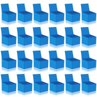 Imagem de 24 caixas de sorteio, caixa de papelão com compartimento para bilhete e cabeçalho removível, urna de 16 x 11 x 11 cm, caixa de doação, caixa de caridade para coletar concurso de votação de cartão de