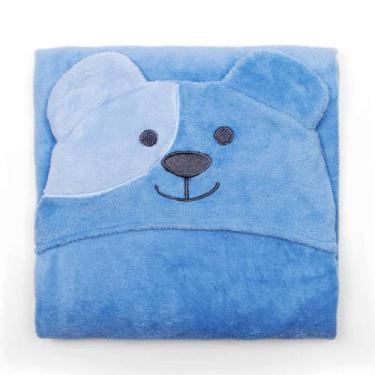 Imagem de Manta com Capuz Buettner Microfibra Infantil Ursinho Feliz 90cmx90cm A