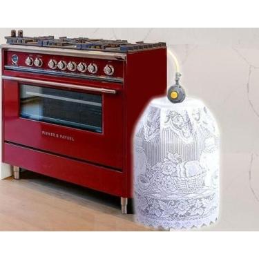 Imagem de Capa de Renda para Botijão de Gás 13 Kg - com Datelhes Estampas Renda 