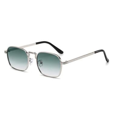 Imagem de HPIRME Óculos de sol ovais de metal vintage retrô masculino protetor solar óculos de sol feminino resistente uv400, 5, tamanho único