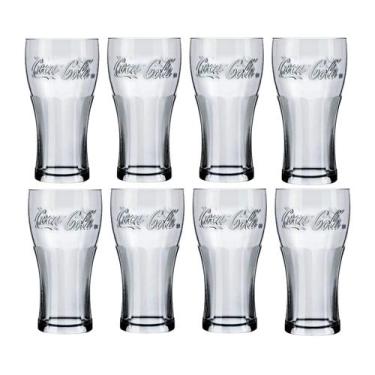 Imagem de 8 Copo Coca-Cola Contour 300ML Suco Água Refresco Nadir - NADIR FIGUER