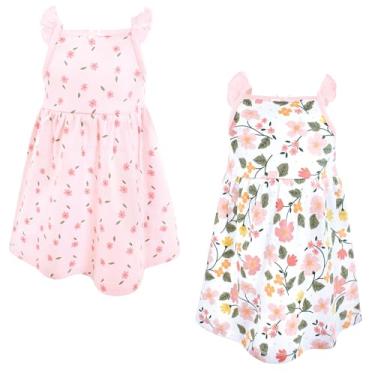 Imagem de Hudson Baby Vestidos de algodão para bebês e meninas, Floral divertido, 3-6 Meses