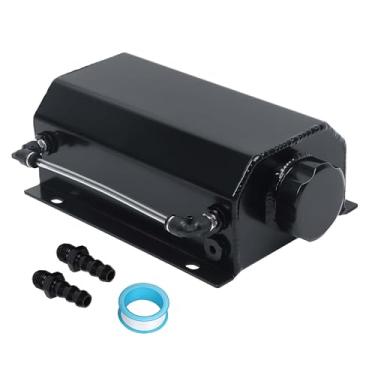 Imagem de LokoCar Tanque de Expansão do Reservatório do Radiador de Refrigeração Universal 2L Alumínio Preto