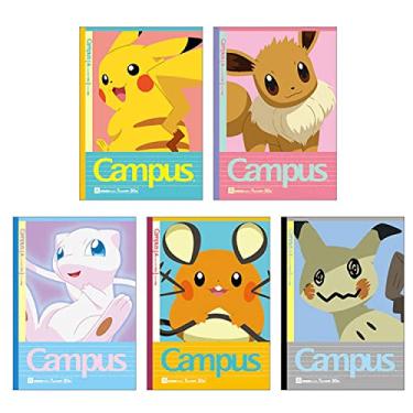 Imagem de Notebooks Pokemon Showa Note 119729003, caderno campus, pautado pontilhado, pacote com 5